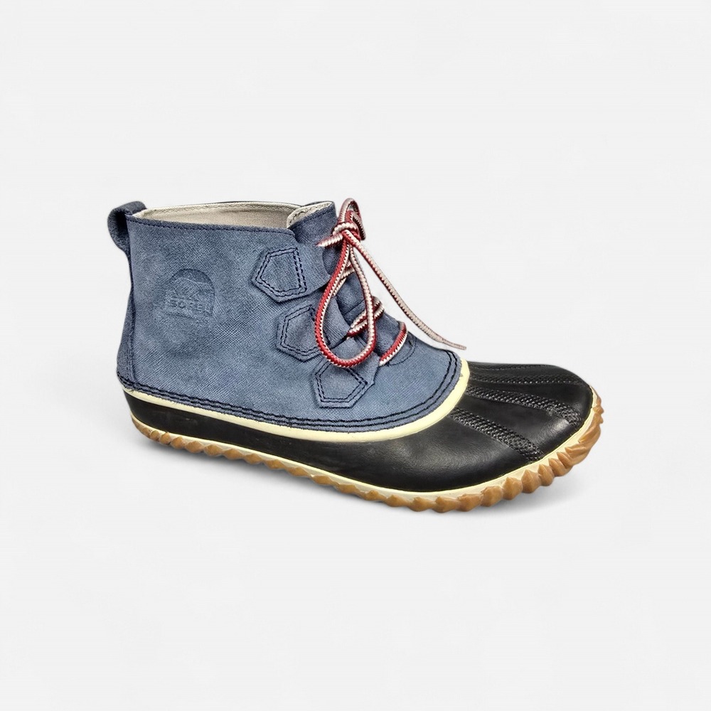 Sorel Out N About Blue Canvas Waterproof Duck Boots Womens Size 9